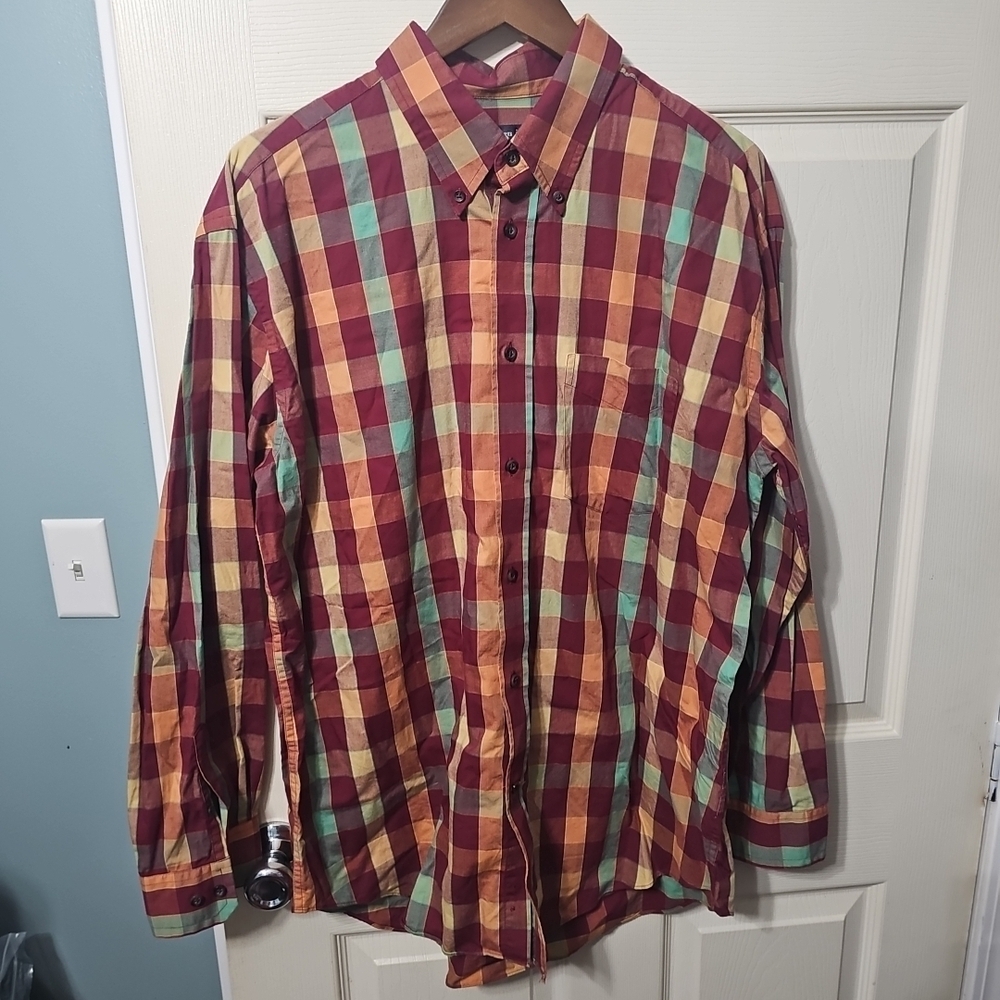 Northern Isles Shirt Men's Size XL Multicolor Plaid Long Sleeve‎ Button Down